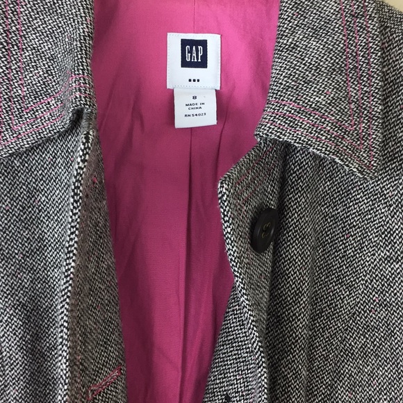 GAP Gray Pink Blazer Jacket - Picture 7 of 8